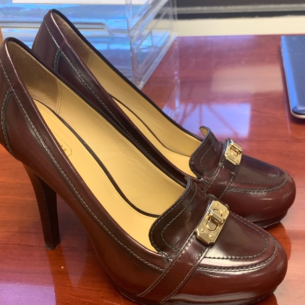 Coach Luisa Brushed Calf Heels